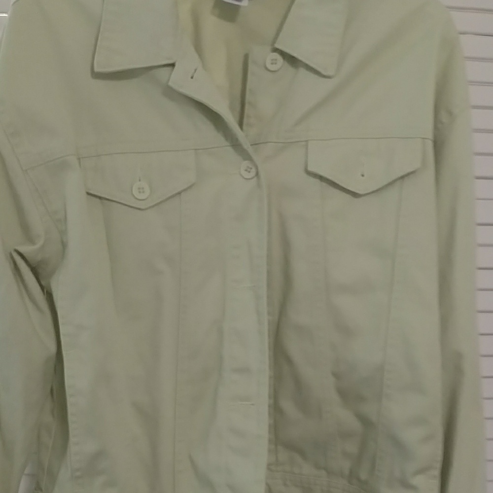 Talbot light lime green demin jacket large